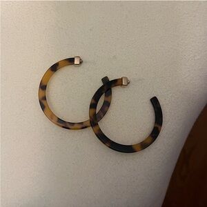 Tortoise Shell Hoop Earrings